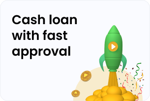 Cash loan with fast approval illustration image