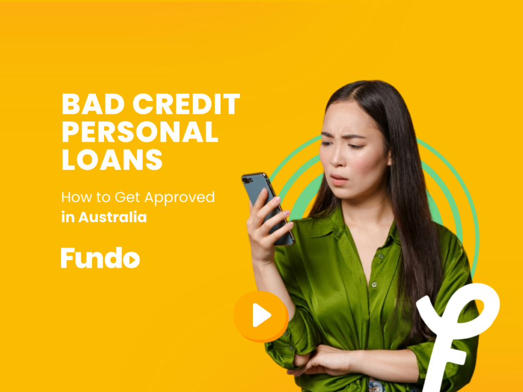 Person looking intently at their mobile phone reading the article "Bad Credit Personal Loans How To Get Approved in Australia"